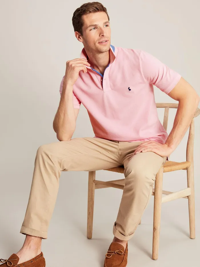 Joules Woody 8211 Pink Polo Shirt Men Tops and Tshirts