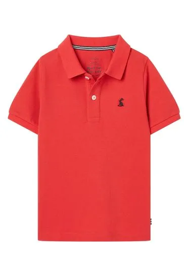 Joules Woody 8211 Red Polo Shirt Boys Polo Shirts