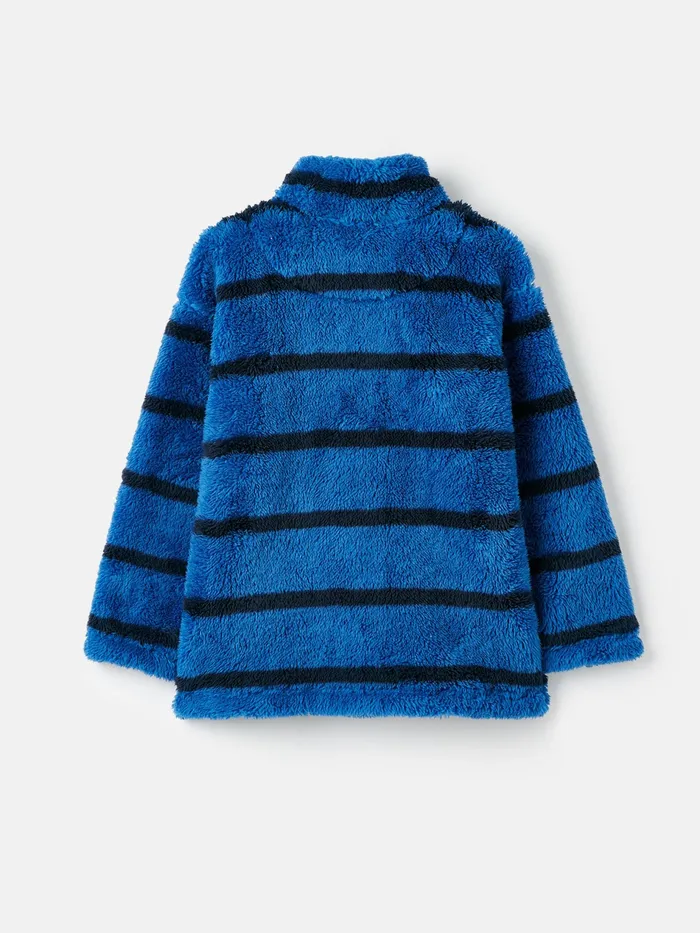 Joules Woozle 8211 Blue Quarter Zip Fleece Boys Coats and Jackets