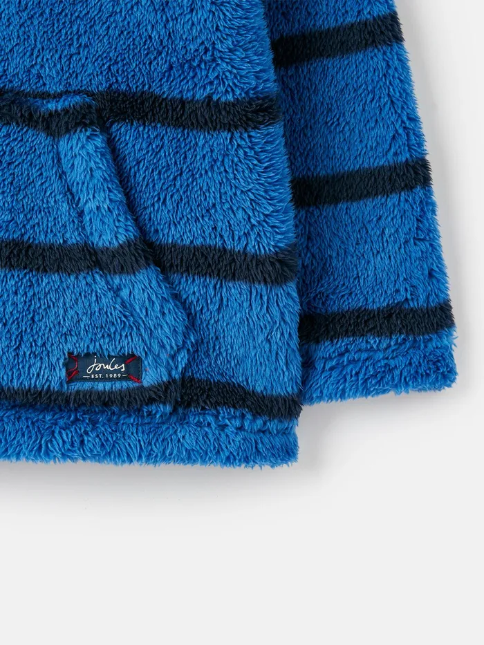 Joules Woozle 8211 Blue Quarter Zip Fleece Boys Coats and Jackets