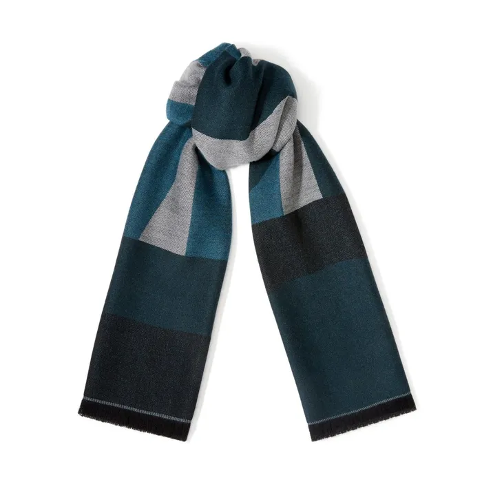 Jude Dark Green Woven Wool Scarf S800 Dark Green Men JIMMY CHOO Scarf