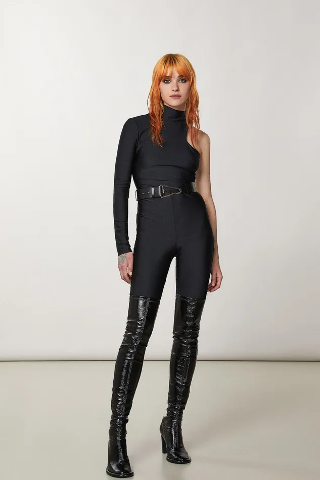 Jumpsuits Women Patrizia Pepe Jersey Jumpsuit With Zip Nero