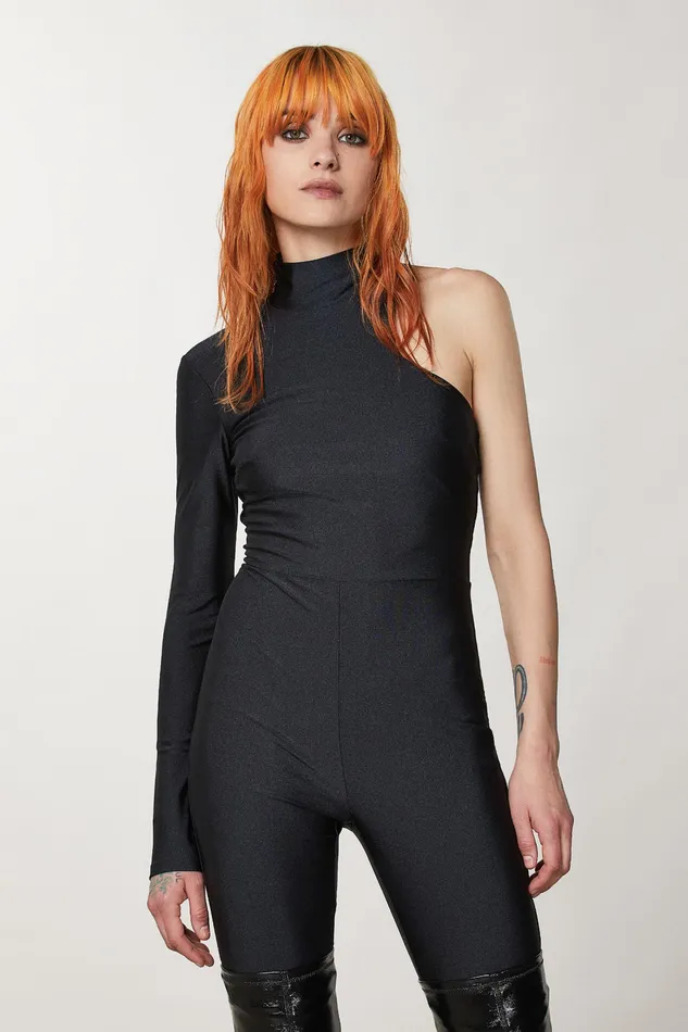 Jumpsuits Women Patrizia Pepe Jersey Jumpsuit With Zip Nero