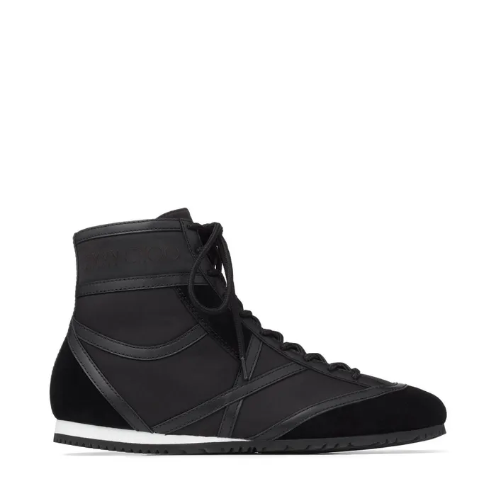 Kato HiF Black Nylon Calf Leather And Crosta Suede High Top Trainers X Blackblackblack Women JIMMY CHOO Sneakers Kato HiF Black Nylon Calf Leather And Crosta Suede High Top Trainers X Blackblackblack Women JIMMY CHOO Sneakers