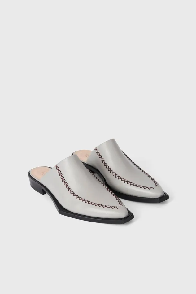 Klinte Mules Light Grey Women Rodebjer Shoes