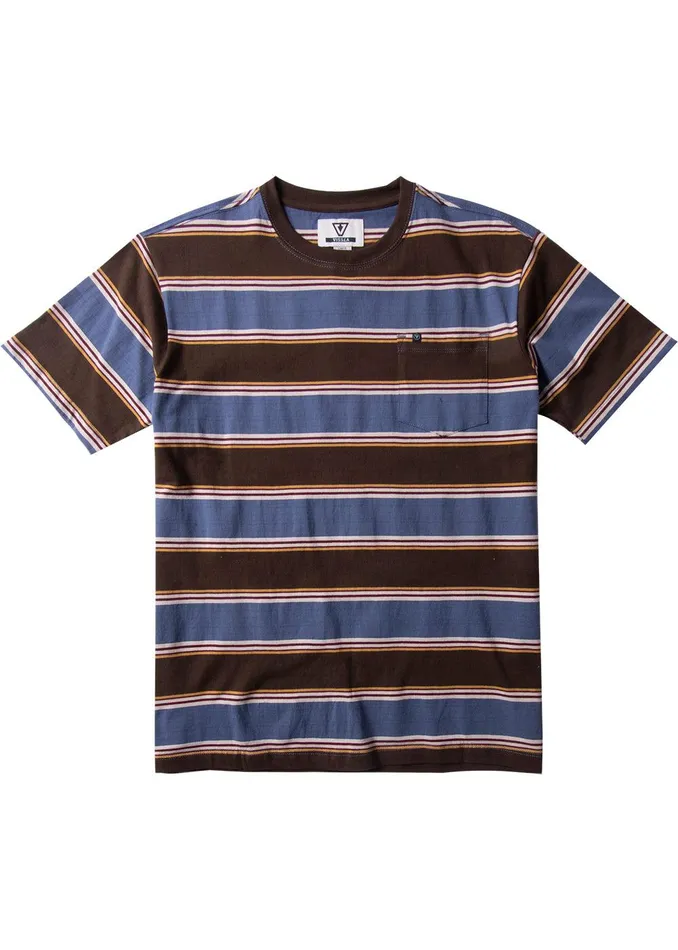 Knit Tees Men Vissla Cannon Eco Ss Pkt Tee Java