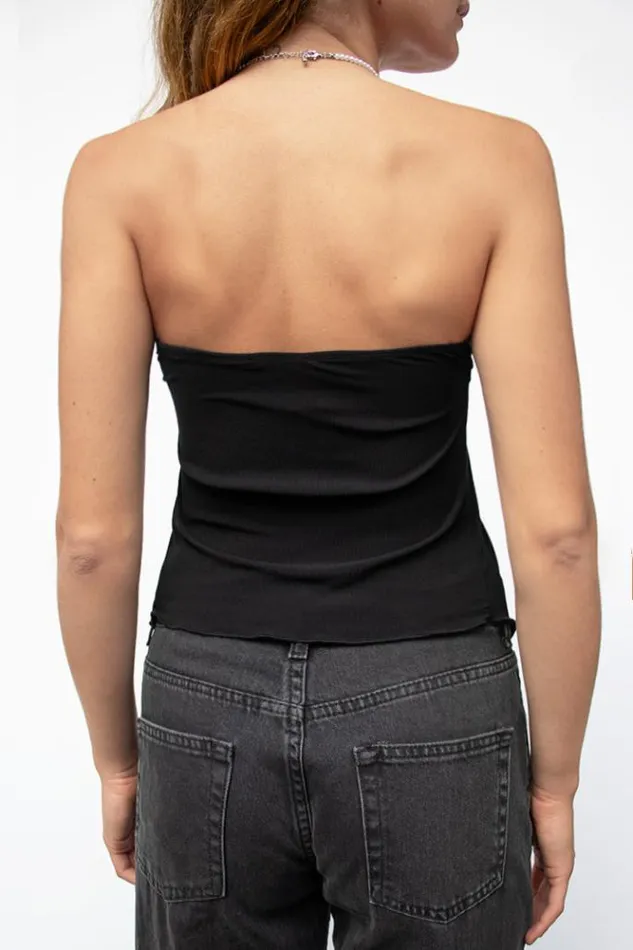 Knot Top With Opening Women Subdued Tops