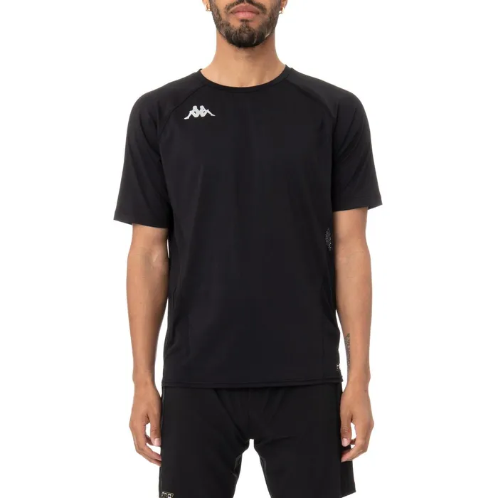 Kombat Bakro Active TShirt 8211 Black Black Kappa Mens TShirts Popular