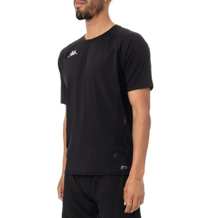 Kombat Bakro Active TShirt 8211 Black Black Kappa Mens TShirts Popular
