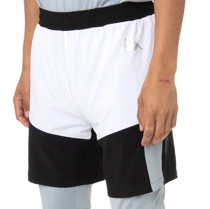 Kombat Caral Active Shorts 8211 White Black Grey White Black Grey Kappa Mens Kombat Online Shopping