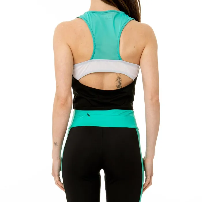 Kombat Cheryl Active Tank 8211 Black Green White Black Green White Kappa Womens Tanks and Bras