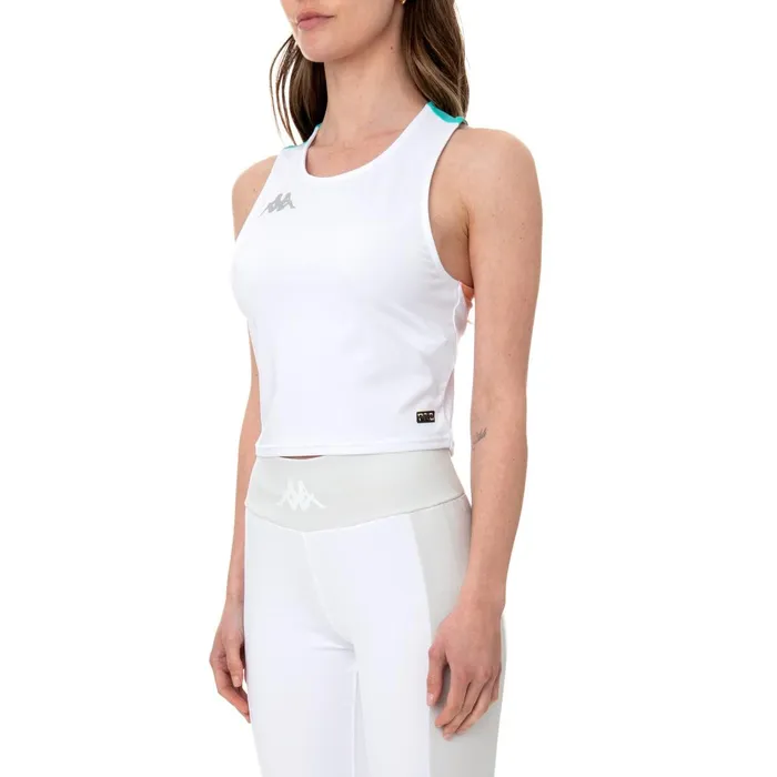Kombat Cheryl Active Tank 8211 White Orange Green White Orange Green Kappa Womens Tanks and Bras