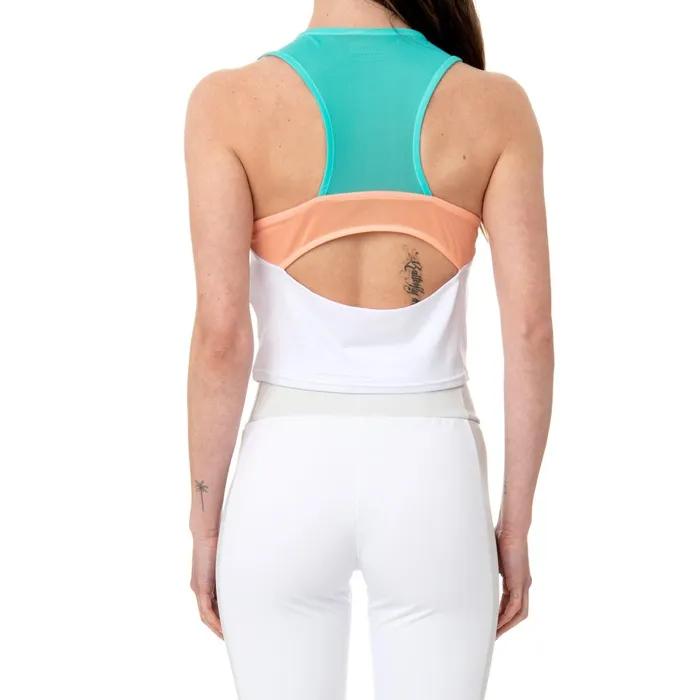 Kombat Cheryl Active Tank 8211 White Orange Green White Orange Green Kappa Womens Tanks and Bras