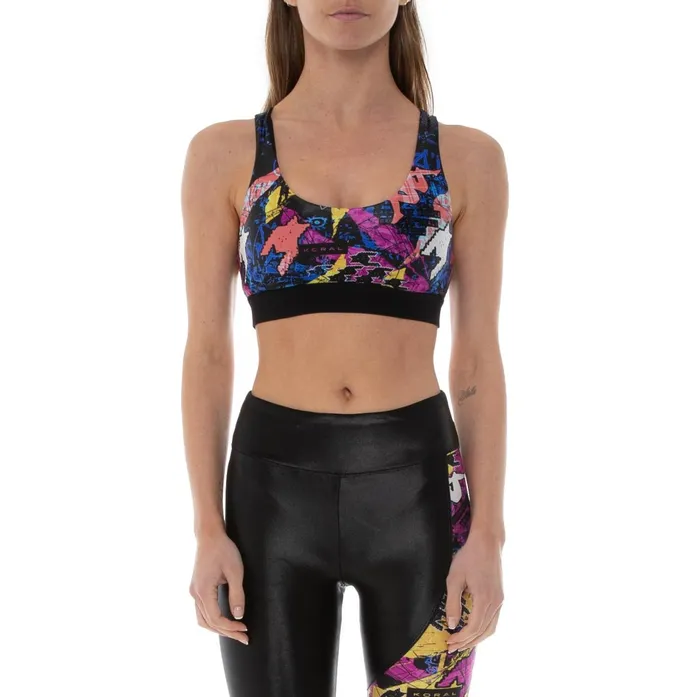 Koral X Kappa Stadium Infinity Sports Bra Grafitti Kappa Womens Tanks and Bras Koral X Kappa Stadium Infinity Sports Bra Grafitti Kappa Womens Tanks and Bras