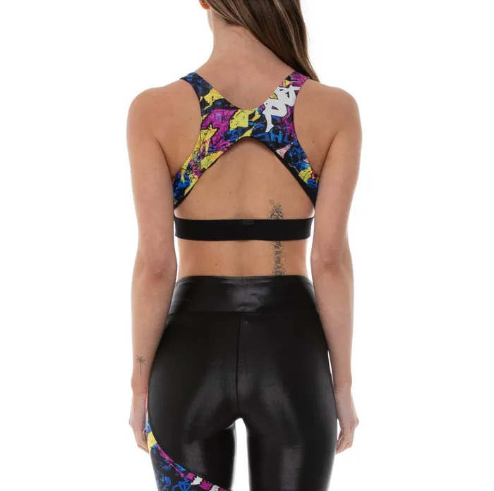 Koral X Kappa Stadium Infinity Sports Bra Grafitti Kappa Womens Tanks and Bras