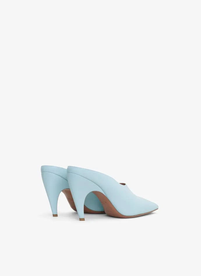 Lagoon Blue SPIKE MULES IN CALFSKIN Women Alaa Mules
