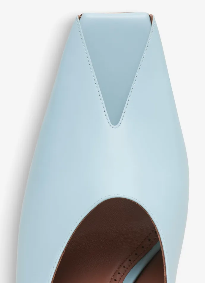 Lagoon Blue SPIKE MULES IN CALFSKIN Women Alaa Mules