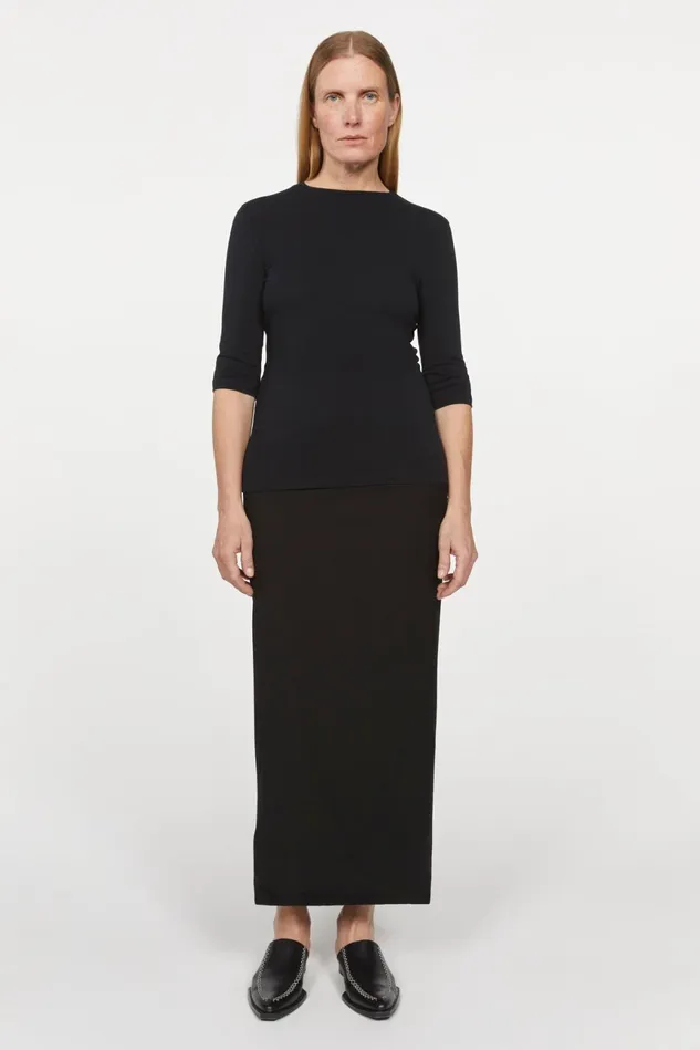 Lancelot Fitted Top Black Women Rodebjer Tops