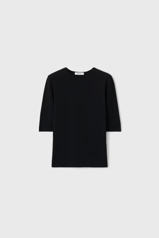 Lancelot Fitted Top Black Women Rodebjer Tops