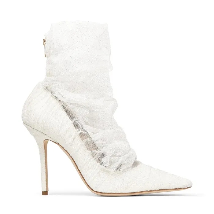 Lavish 100 Ivory Satin Pumps With White Glitter Tulle Overlay Ivorywhitesilver Women JIMMY CHOO Bridal Shoes Lavish 100 Ivory Satin Pumps With White Glitter Tulle Overlay Ivorywhitesilver Women JIMMY CHOO Bridal Shoes