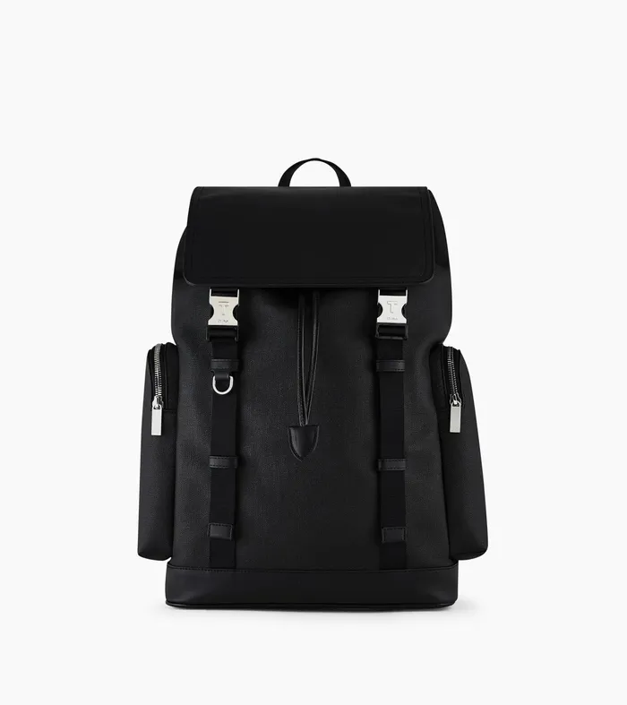 Le Tanneur Backpacks MenWomen Backpack With Flap Closure In Coated Canvas Black Le Tanneur Backpacks MenWomen Backpack With Flap Closure In Coated Canvas Black