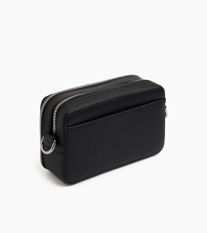 Le Tanneur Crossbody Bags Men Small 2Compartment Shoulder Bag In Signature T Leather Black