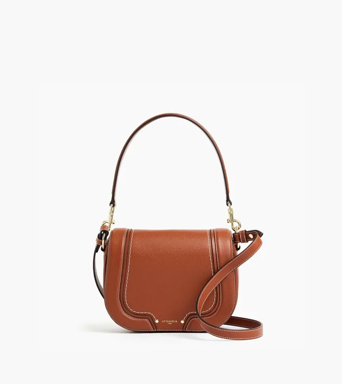 Le Tanneur Crossbody Bags Women Medium Crossbody Bag In Grained Leather Mahogany Brown Le Tanneur Crossbody Bags Women Medium Crossbody Bag In Grained Leather Mahogany Brown