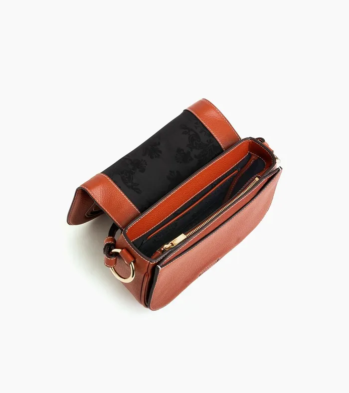 Le Tanneur Crossbody Bags Women Medium Crossbody Bag In Grained Leather Mahogany Brown