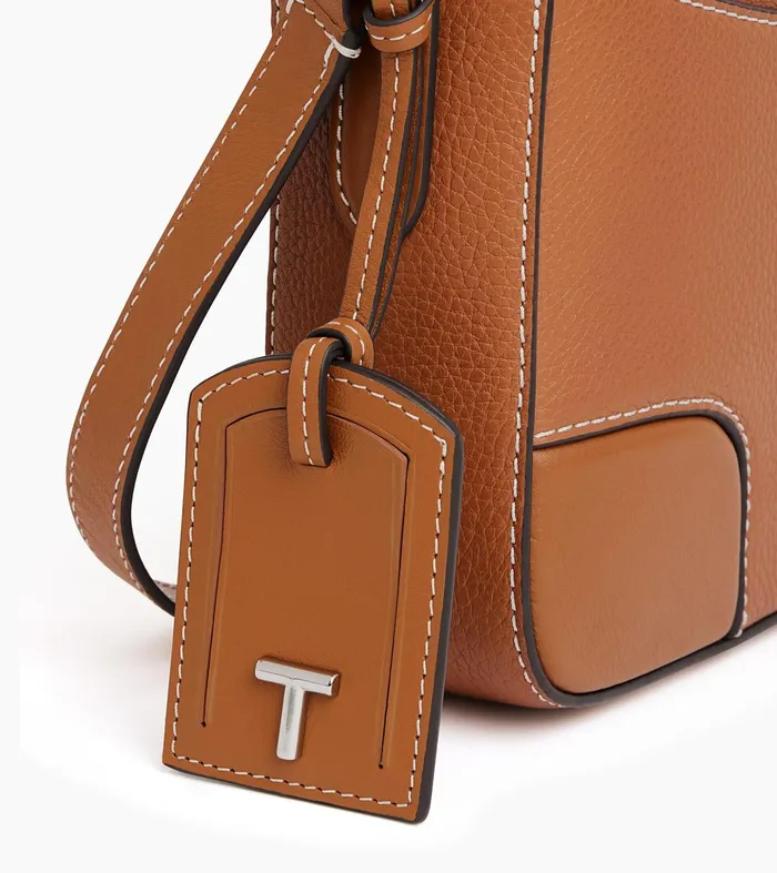 Le Tanneur Crossbody Bags Women Medium Shoulder Bag In Smooth Grained Leather Brown Tan