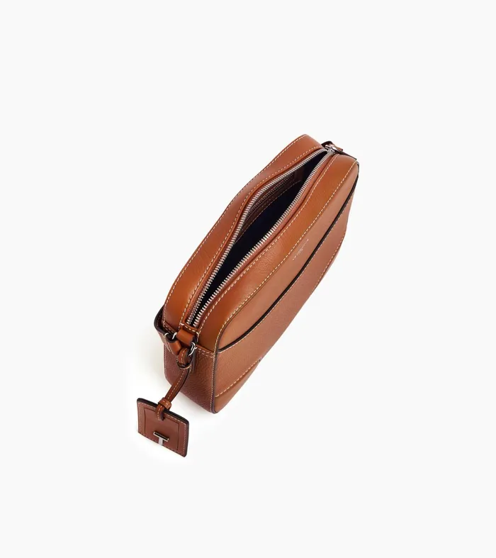 Le Tanneur Crossbody Bags Women Medium Shoulder Bag In Smooth Grained Leather Brown Tan