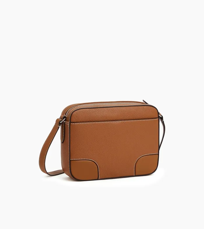 Le Tanneur Crossbody Bags Women Medium Shoulder Bag In Smooth Grained Leather Brown Tan