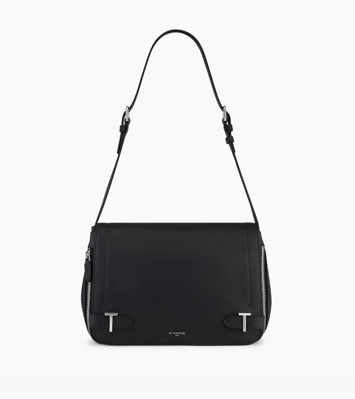 Le Tanneur Crossbody Bags Women MediumSized Bag With Crossbody Strap In Grained Leather Black Le Tanneur Crossbody Bags Women MediumSized Bag With Crossbody Strap In Grained Leather Black