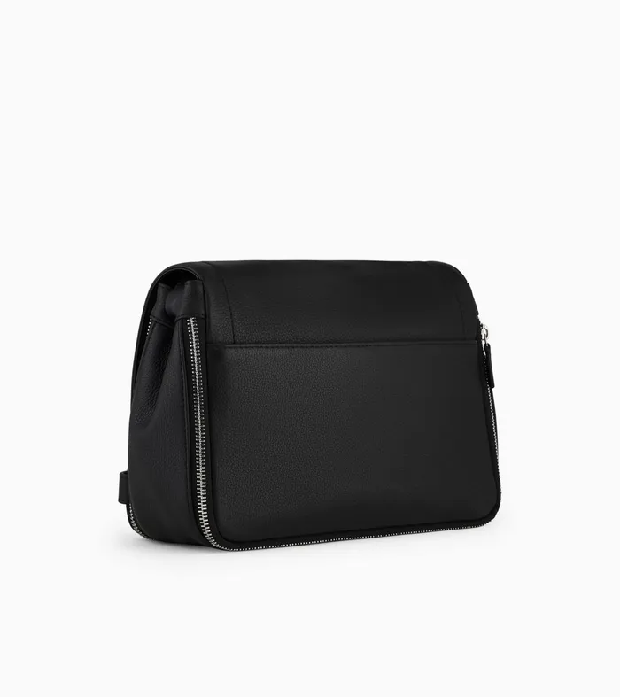 Le Tanneur Crossbody Bags Women MediumSized Bag With Crossbody Strap In Grained Leather Black