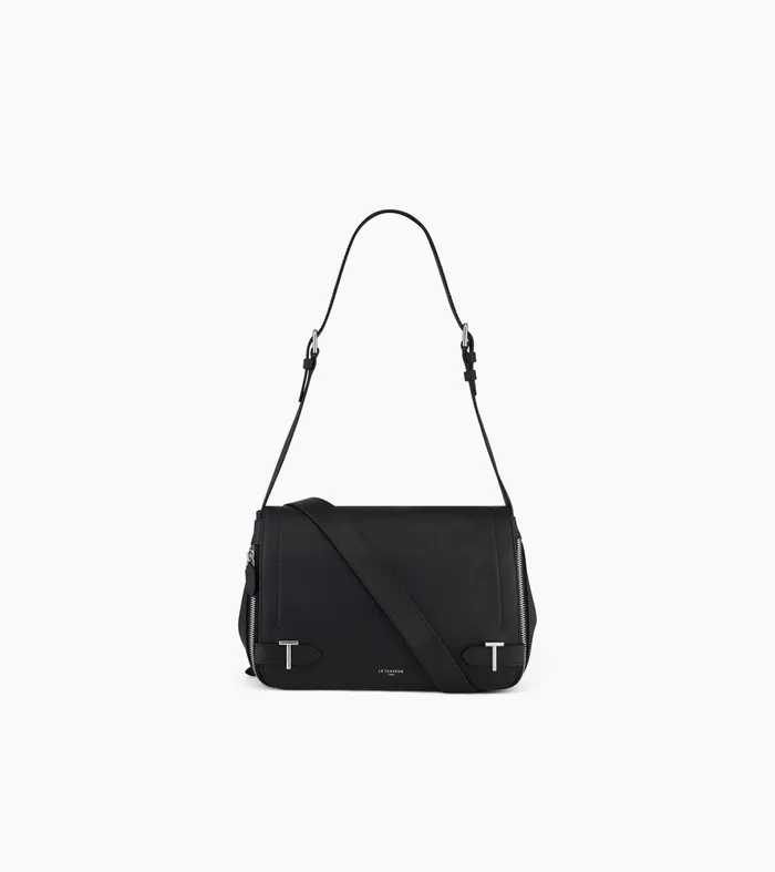 Le Tanneur Crossbody Bags Women MediumSized Bag With Crossbody Strap In Grained Leather Black