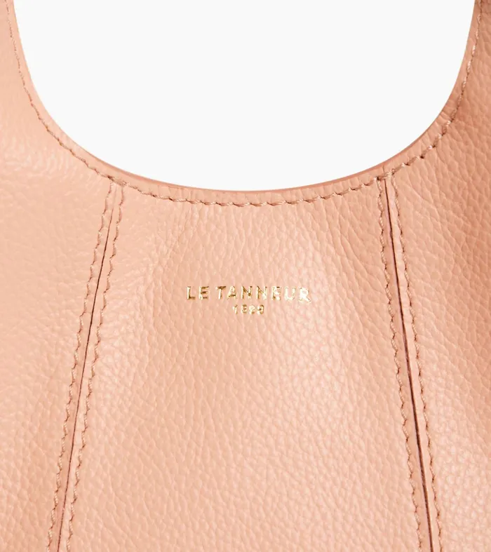 Le Tanneur Crossbody Bags Women Mini Handbag In Grained Leather Powder Pink