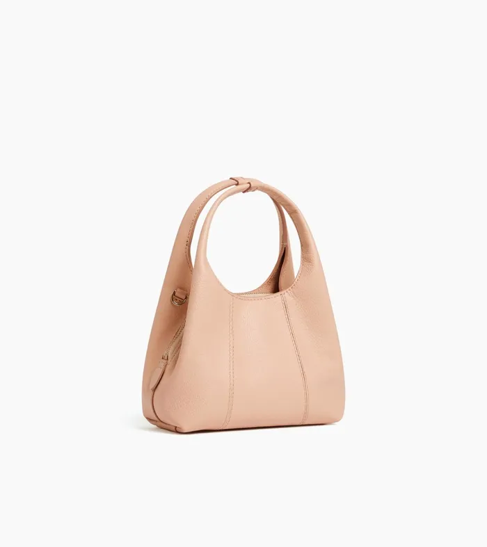 Le Tanneur Crossbody Bags Women Mini Handbag In Grained Leather Powder Pink