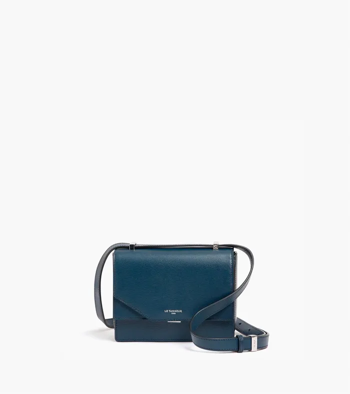 Le Tanneur Crossbody Bags Women Mini Shoulder Bag In Cork Effect Leather Twilight Blue Le Tanneur Crossbody Bags Women Mini Shoulder Bag In Cork Effect Leather Twilight Blue
