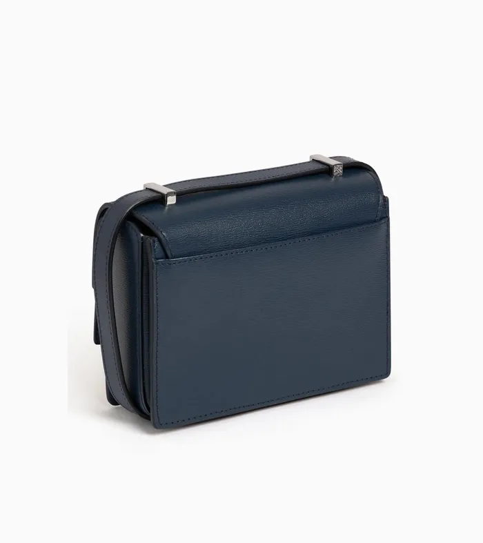 Le Tanneur Crossbody Bags Women Mini Shoulder Bag In Cork Effect Leather Twilight Blue
