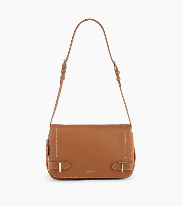 Le Tanneur Crossbody Bags Women Small Bag With Crossbody Strap In Grained Leather Brown Tan Le Tanneur Crossbody Bags Women Small Bag With Crossbody Strap In Grained Leather Brown Tan