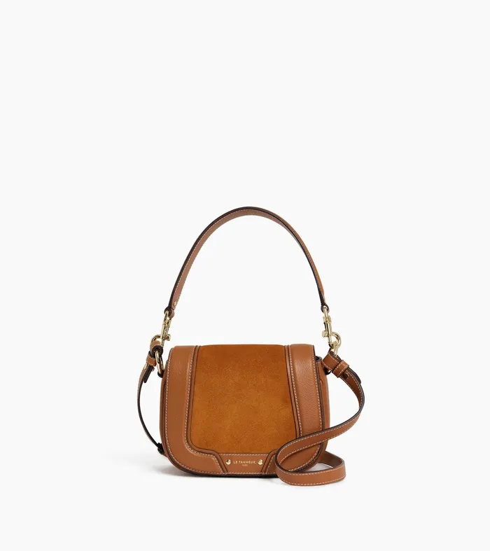Le Tanneur Crossbody Bags Women Small Cross Body Bag In Grained Leather And Nubuck Brown Tan Le Tanneur Crossbody Bags Women Small Cross Body Bag In Grained Leather And Nubuck Brown Tan