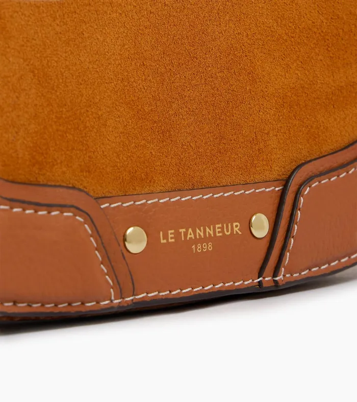 Le Tanneur Crossbody Bags Women Small Cross Body Bag In Grained Leather And Nubuck Brown Tan