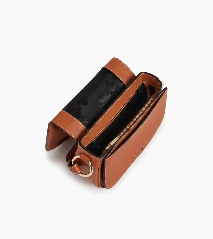 Le Tanneur Crossbody Bags Women Small Cross Body Bag In Grained Leather And Nubuck Brown Tan