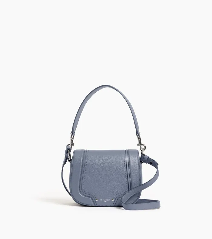 Le Tanneur Crossbody Bags Women Small Crossbody Bag In Grained Leather Clay Blue Le Tanneur Crossbody Bags Women Small Crossbody Bag In Grained Leather Clay Blue