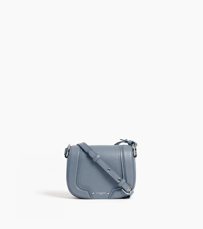 Le Tanneur Crossbody Bags Women Small Crossbody Bag In Grained Leather Clay Blue