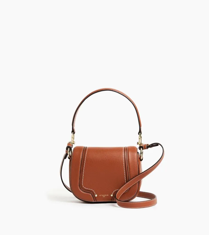 Le Tanneur Crossbody Bags Women Small Crossbody Bag In Grained Leather Mahogany Brown Le Tanneur Crossbody Bags Women Small Crossbody Bag In Grained Leather Mahogany Brown