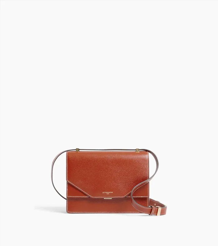 Le Tanneur Crossbody Bags Women Small Shoulder Bag In Cork Effect Leather Mahogany Brown Le Tanneur Crossbody Bags Women Small Shoulder Bag In Cork Effect Leather Mahogany Brown