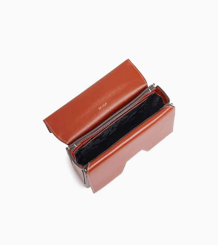 Le Tanneur Crossbody Bags Women Small Shoulder Bag In Cork Effect Leather Mahogany Brown