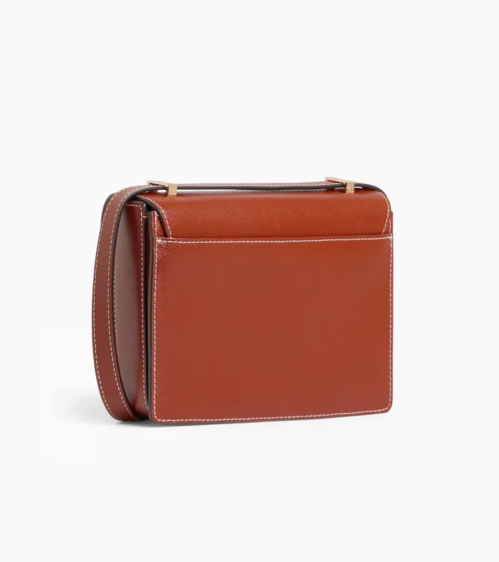 Le Tanneur Crossbody Bags Women Small Shoulder Bag In Cork Effect Leather Mahogany Brown