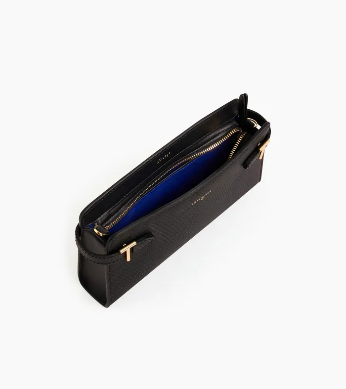 Le Tanneur Crossbody Bags Women Small Shoulder Bag In Signature T Leather Black