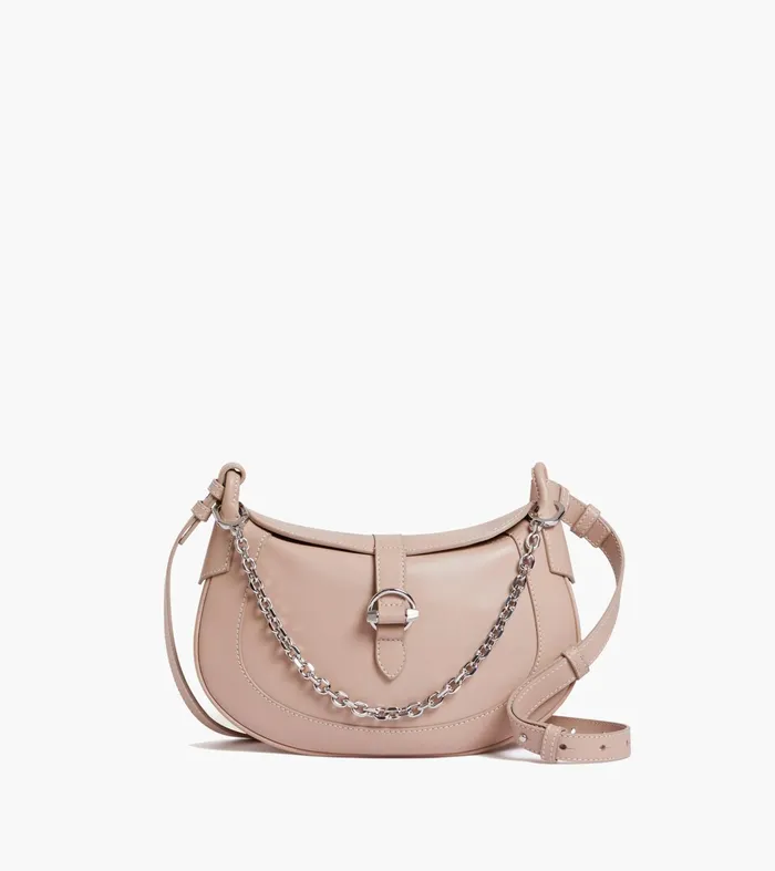 Le Tanneur Crossbody Bags Women Small Shoulder Bag In Smooth Leather Grey Beige Le Tanneur Crossbody Bags Women Small Shoulder Bag In Smooth Leather Grey Beige